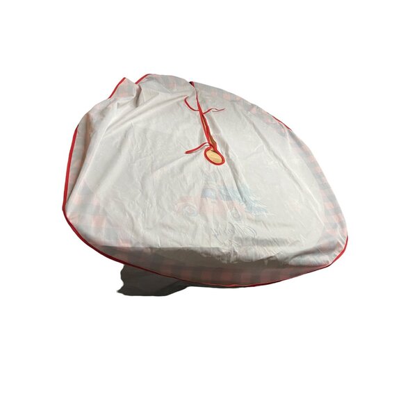 Rustic Christmas Holiday Tree Skirt Red Truck Buffalo Plaid Trim 48" Diameter - Picture 4 of 5